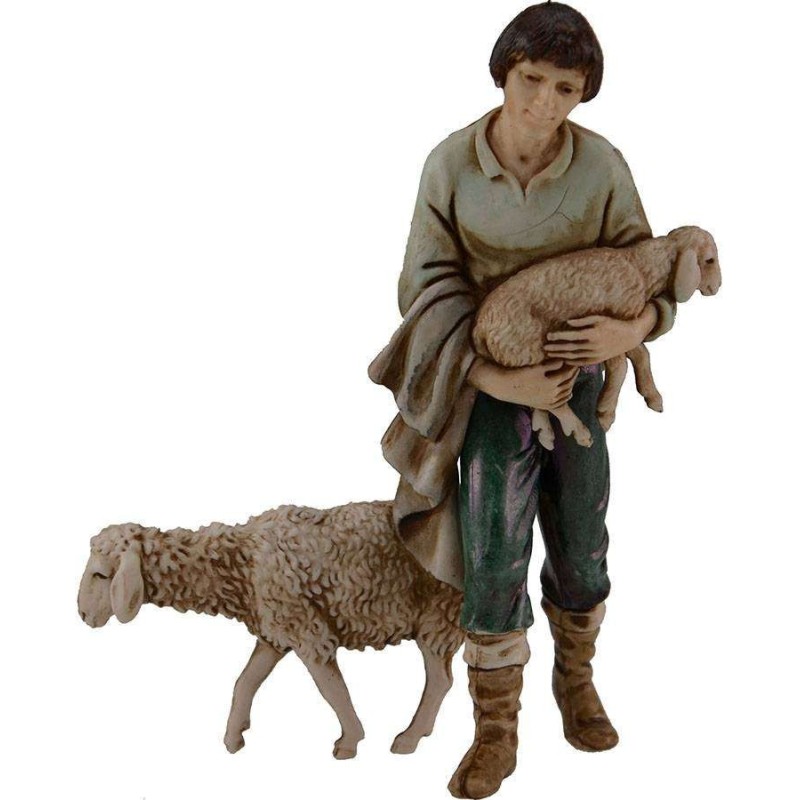 Pastore con agnello e pecora Landi 11 cm