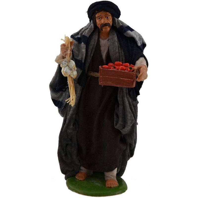 Vendedor con verduras 16 cm Mundo Pesebre