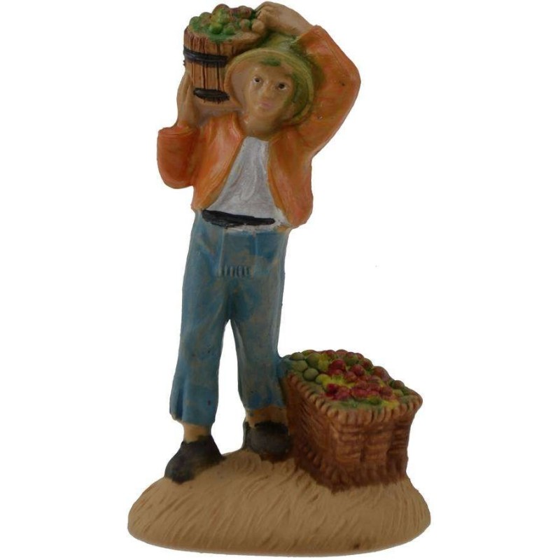 6 cm Pastor con frutas en PVC lux Mundo Belenes