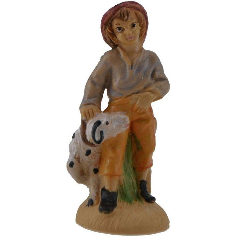 8 cm shepherd with dog in pvc lux