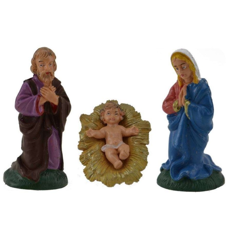 6 cm Natividad conjunto 3 piezas en PVC Mundo Pesebres