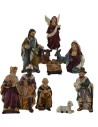 Set 11 figure 9 cm Natività, Re Magi, angelo, pastore e pecora