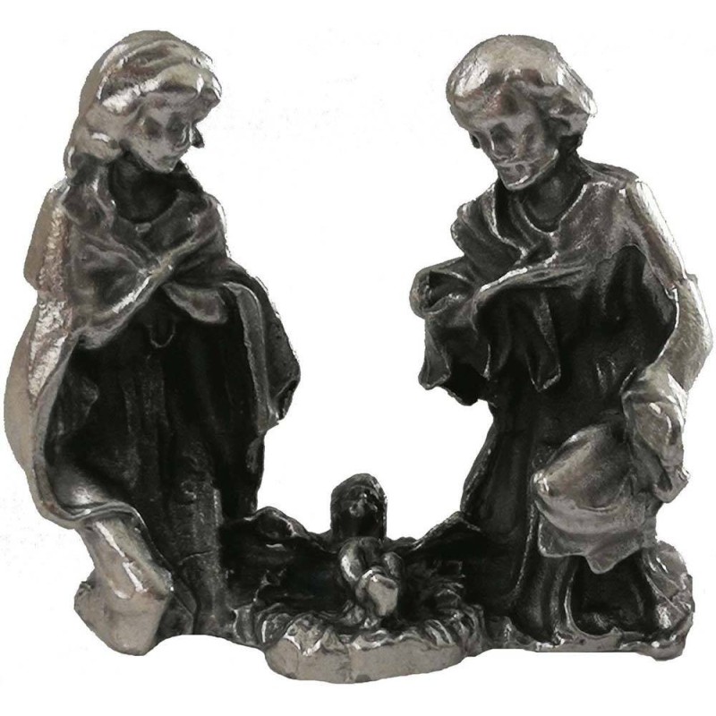 Natividad en metal 3 cm Mundo Pesebres