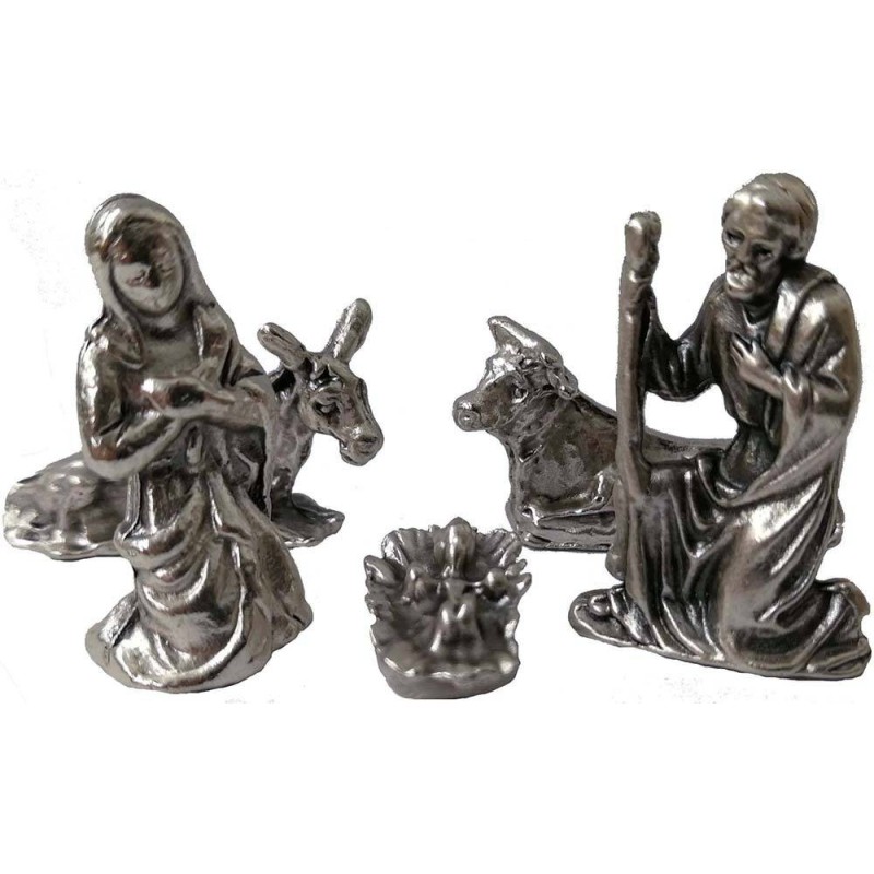 Natividad en metal 2,7 cm 5 figuras Mundo