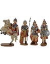 Set of 4 soldiers 15 cm in resin