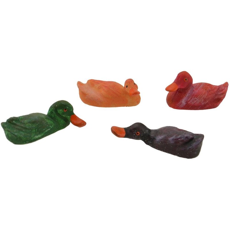 Set 4 geese in resin 4.5 cm