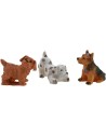 Set of 3 resin dogs