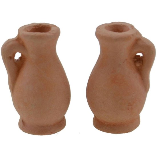 Set 2 caraffe 2 cm in terracotta Mondo Presepi