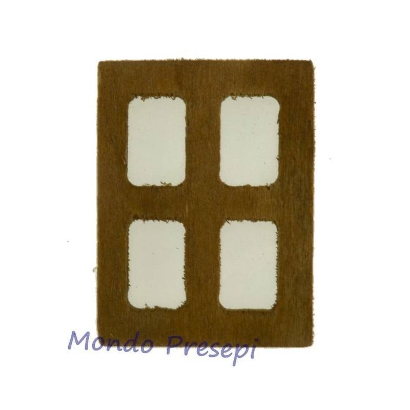 Ventana de madera 4x5 cm Mundo Pesebres