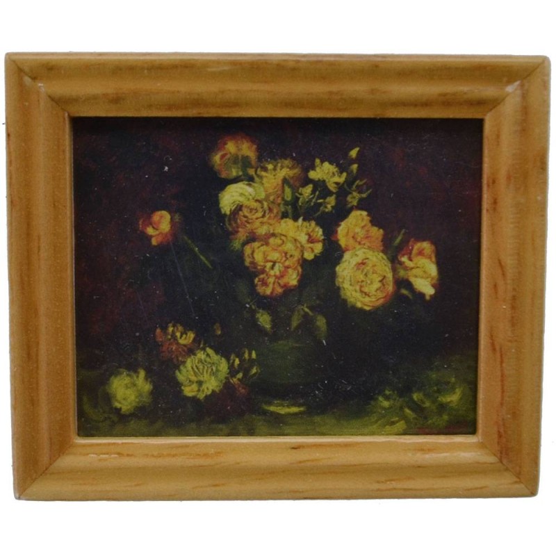 Quadro con fiori 5,8x4,8 cm Mondo Presepi