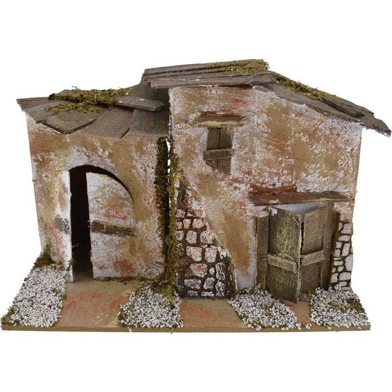 Casa rustica per presepe cm 20x14x13 h. Mondo Presepi