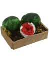 Wooden box with watermelons cm 4x3x1