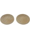 Set of 2 wooden plates ø 3 cm