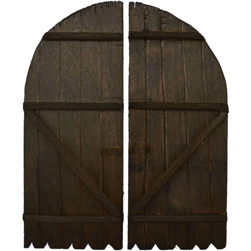 Puerta de madera de doble hoja disponible en