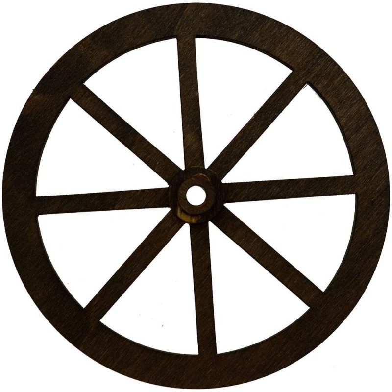 Wooden wheel available in sizes: