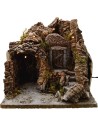 Nativity scene with cave and lights cm 25x20x25 h.