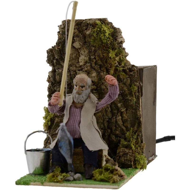 Fisherman 10 cm in movement for nativity scene