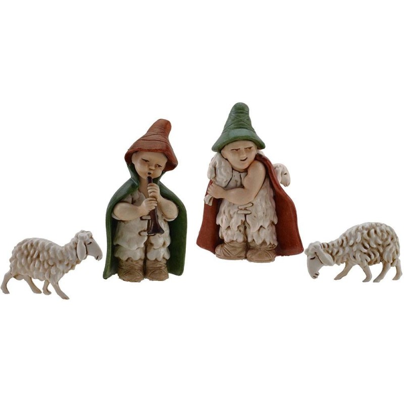 Set 2 statue e 2 pecore per presepe child 7 cm Landi Moranduzzo Mondo Presepi