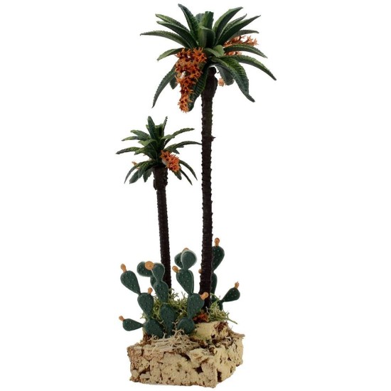 Palme e cactus h. 20-12 cm Mondo Presepi