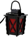 Lantern in metal with red light LED cm 3x3x4 h.