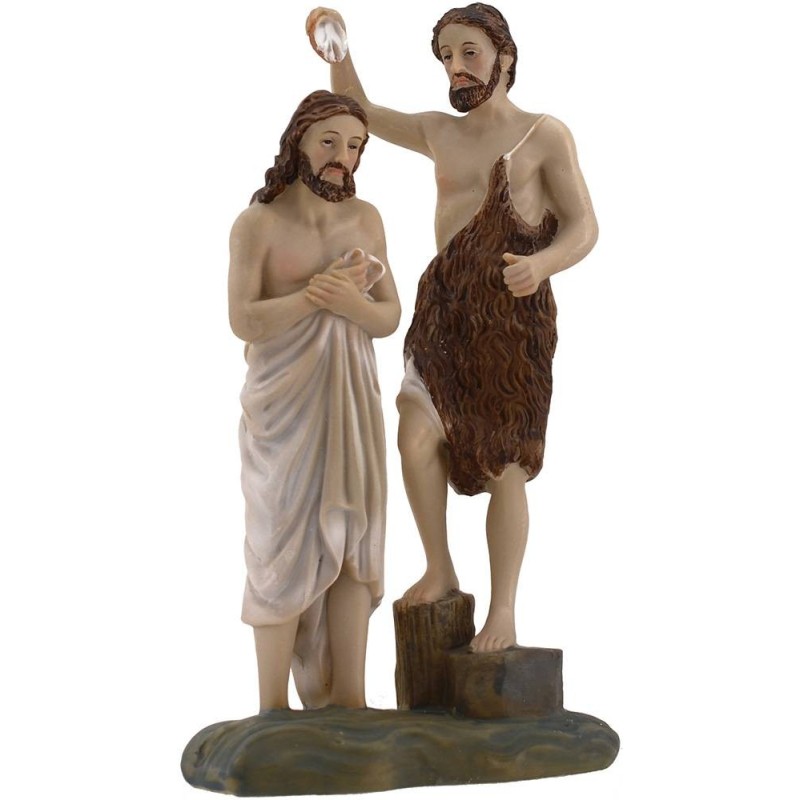 Escena del Bautismo de Jesús 20 cm Estatuas Pascuales