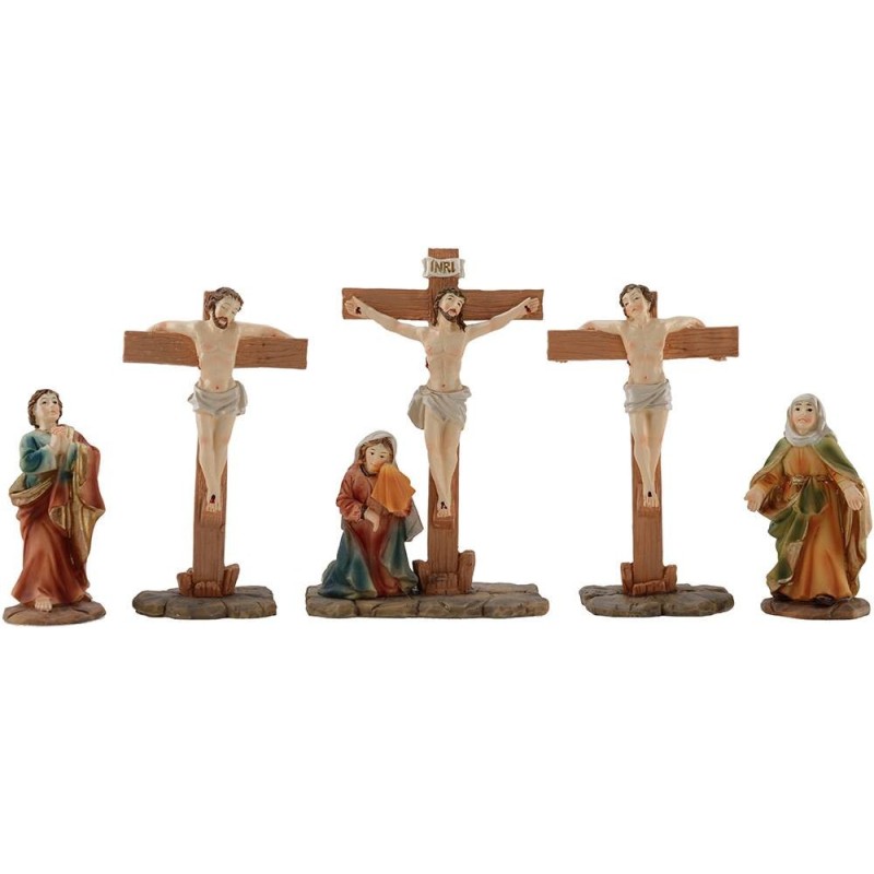 Crucifixión de 10 cm con Estatuas Pascuales Mundo