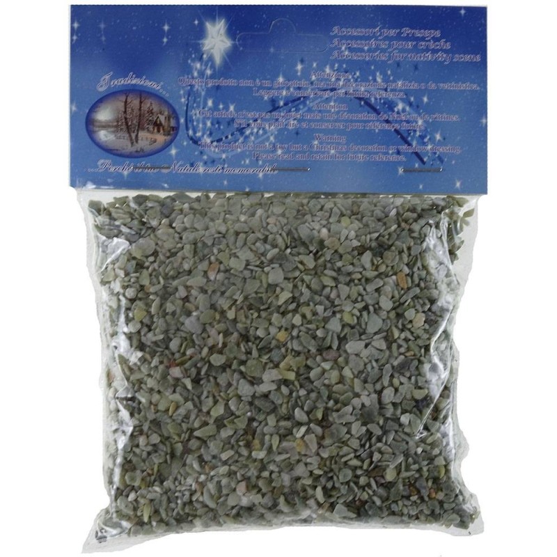 Grava de grano 3-4 mm gris claro aproximadamente 350 gr