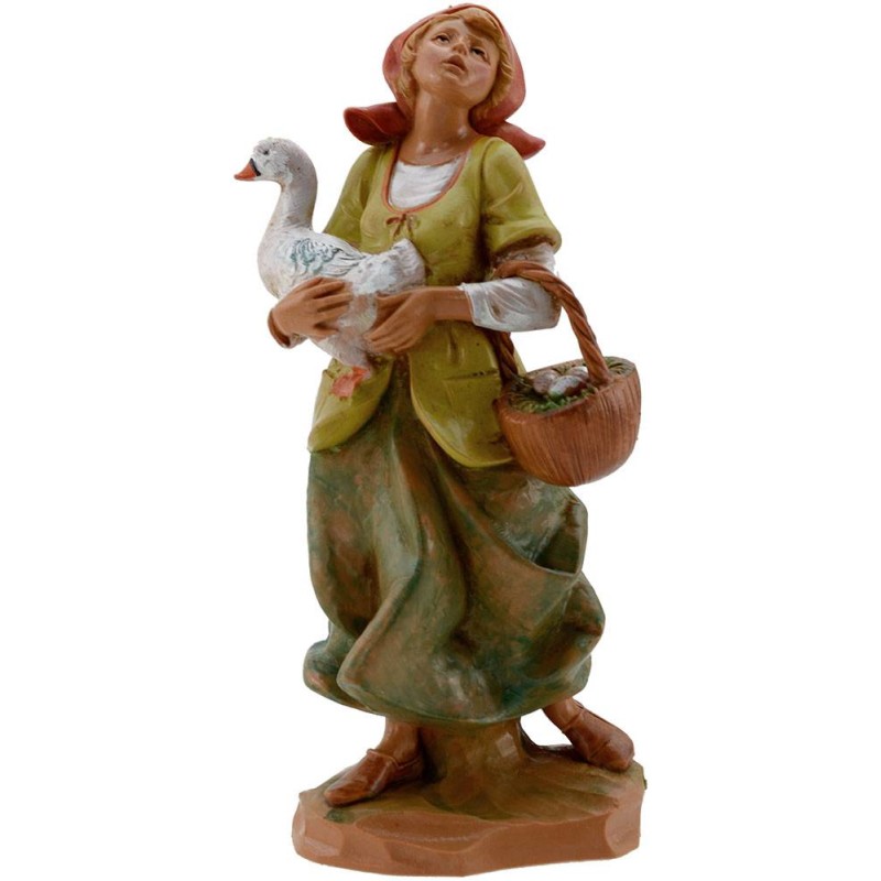 Woman with goose 19 cm Fontanini
