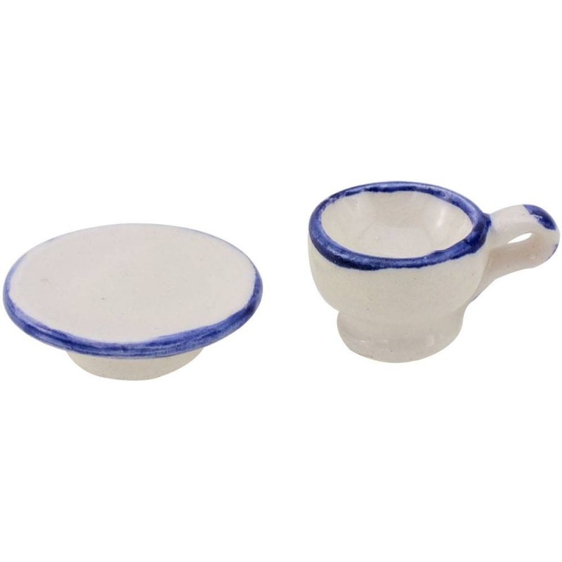 Juego de taza y plato de porcelana Mondo Presepi