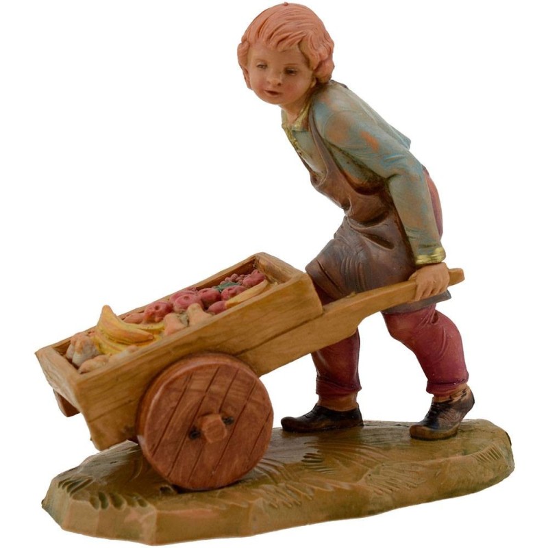 Child with series cart 12 cm Fontanini