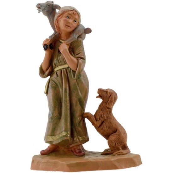 Young pastor with dog series 12 cm Fontanini