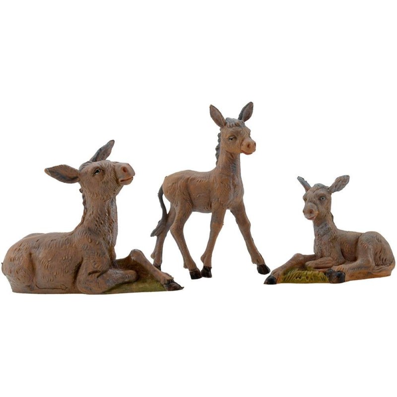 Familia de burros serie 12 cm Fontanini Mundo