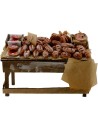 Wooden bench with bread and pizzas 13x7x7,5h.