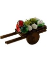 Wood caret with fruit and vegetables cm 5,5x3x3 h.