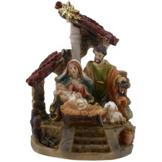 Natività monoblocco per presepe in tessuto decorazione natalizia h 47 –