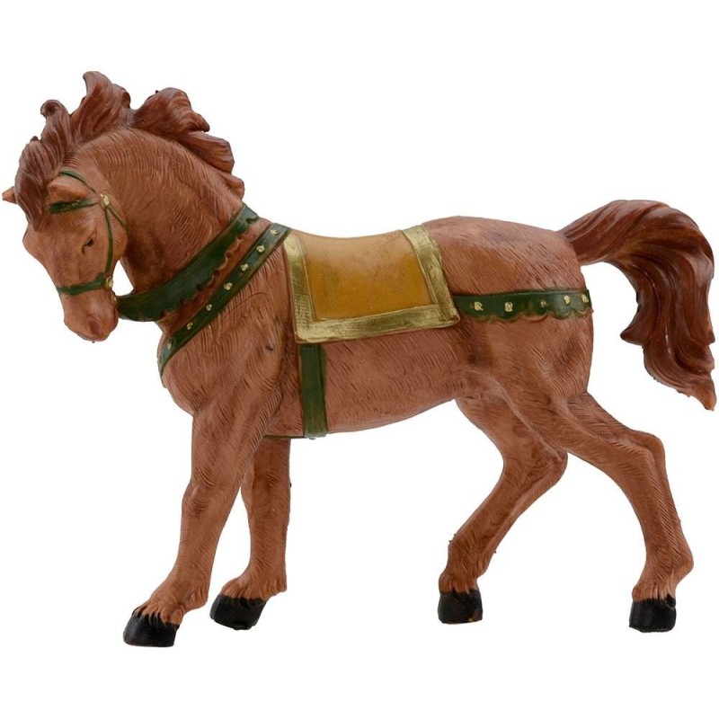 Caballo marrón 12 cm Fontanini Mundo Pesebres