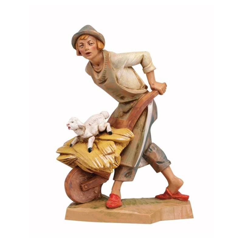 Campesino con carretilla serie 19 cm Fontanini