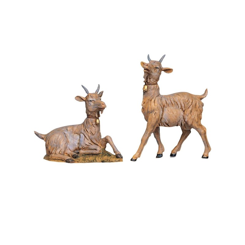 Dos cabras para belén serie 30 cm Fontanini Mondo Presepi