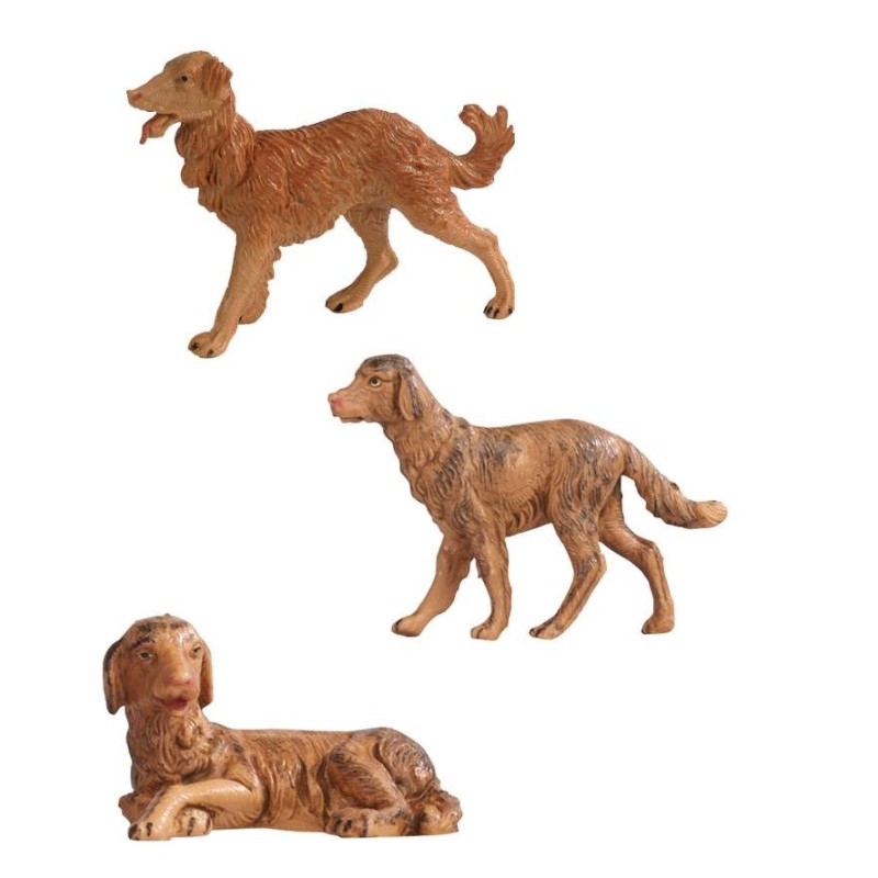 Set three dogs for presepe series 12 cm Fontanini