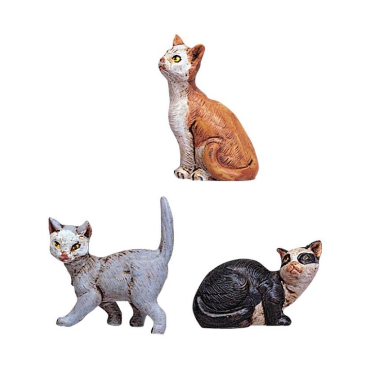 Conjunto de tres gatos serie 12 cm Fontanini Mundo Belenes