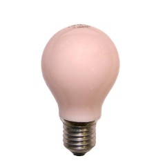 Lampada goccia rosa E27-40W 220V. Mondo Presepi