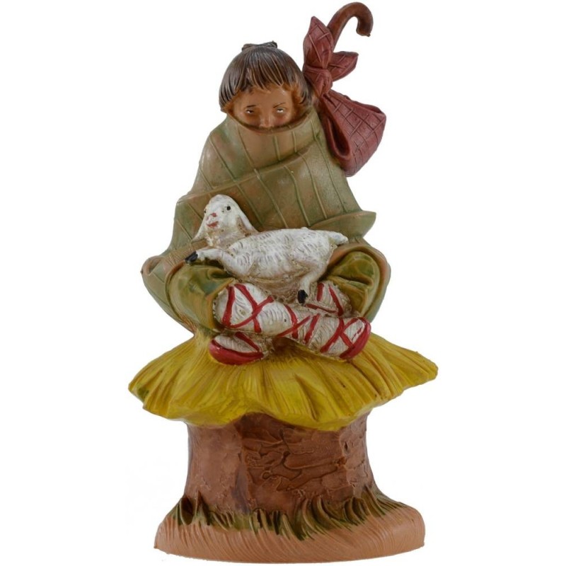 Seated shepherd 12 cm series Fontanini