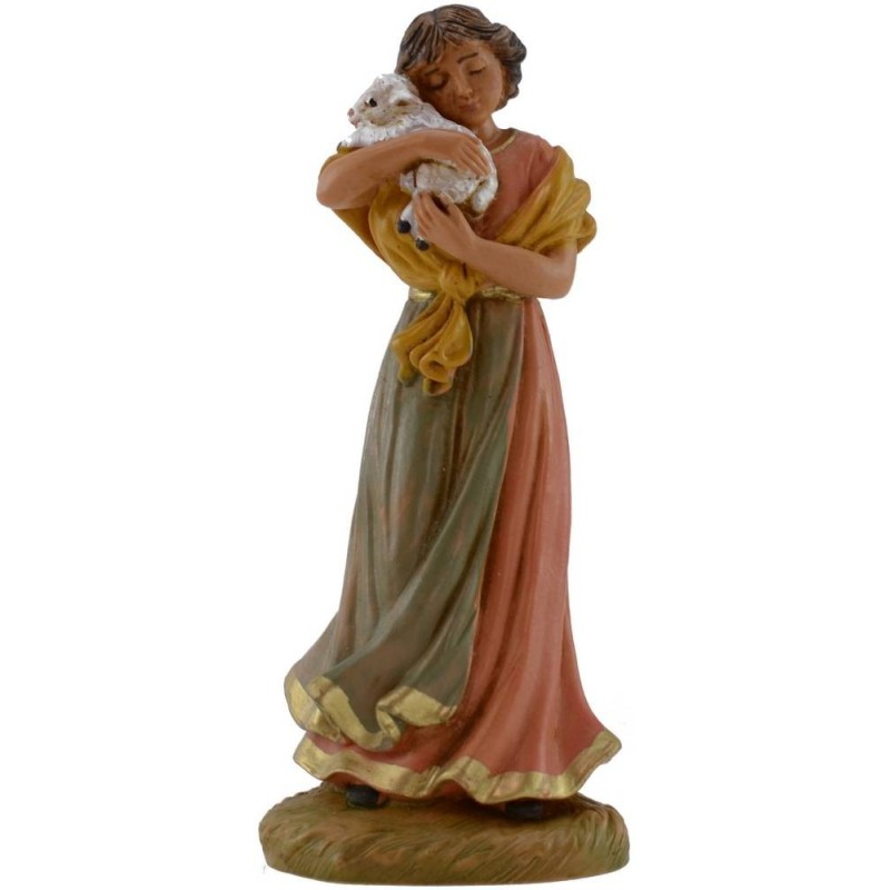 Shepherdess with lamb 12 cm Fontanini