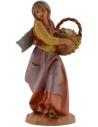 Woman with basket 12 cm Fontanini