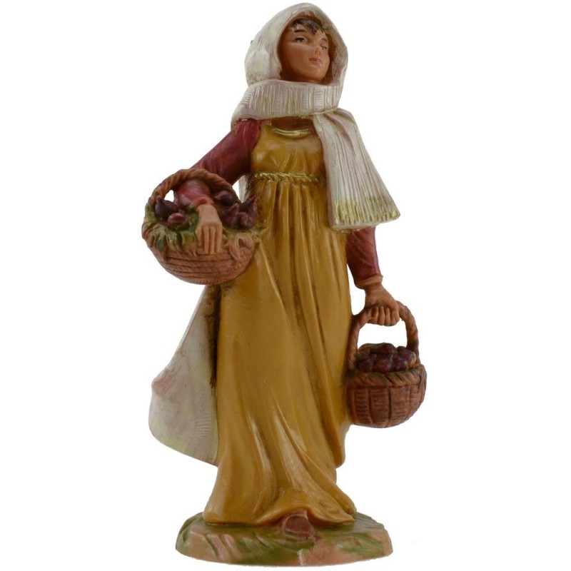 Oriental woman with baskets 12 cm Fontanini