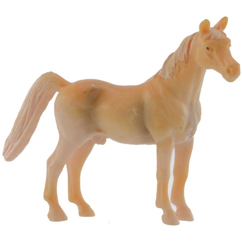 Caballo claro en PVC para estatuas de 10 cm Mundo