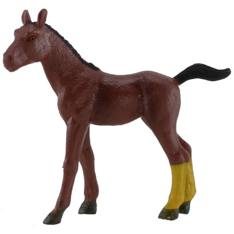 Caballo marrón en PVC para estatuas de 6-8 cm Mundo