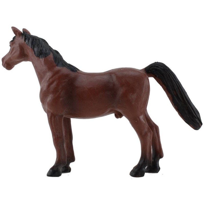 Caballo marrón en PVC para estatuas de 10 cm Mundo