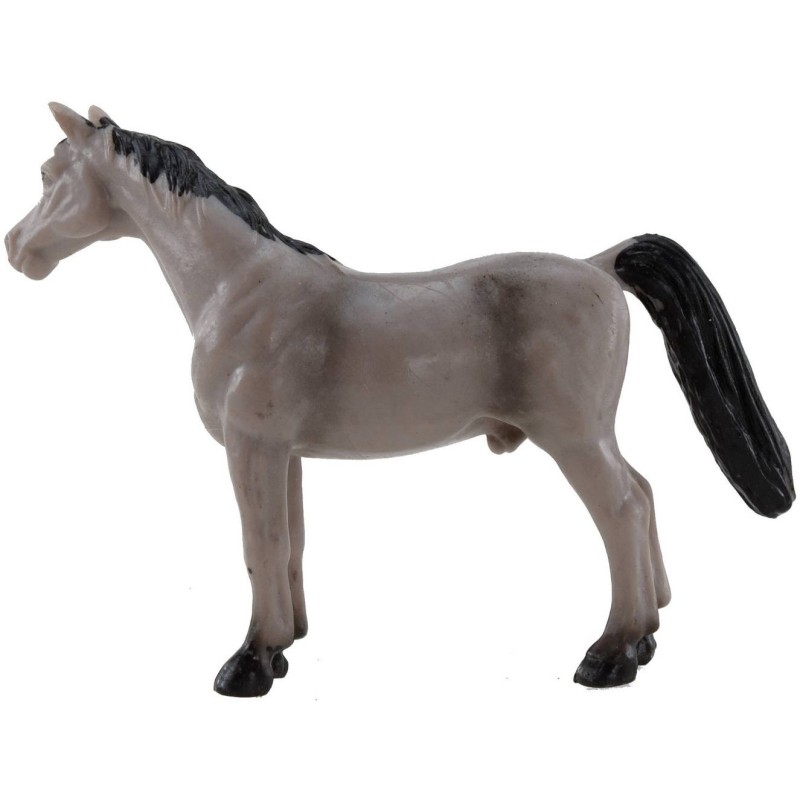 Gray pvc horse for statues 10 cm