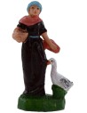 Woman with goose 4 cm in pvc